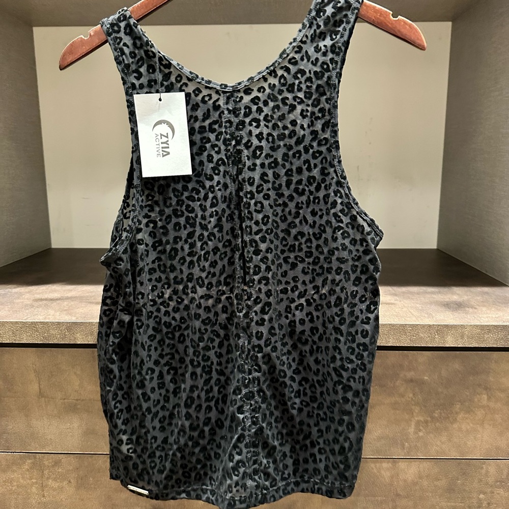 Zyia Active Black Leopard Tank